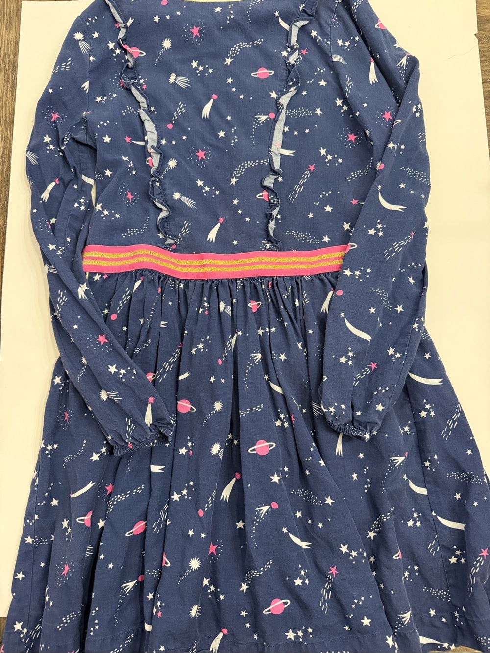 Mini Boden space print long sleeve dress size 11/12